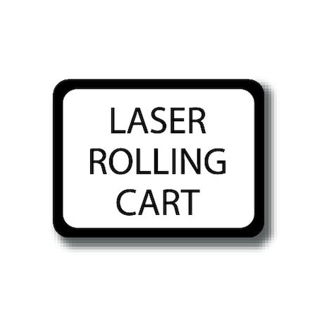 Ergomat 12in x 9in RECTANGLE SIGNS - Laser Rolling Cart DSV-SIGN 108 #2195 -UEN